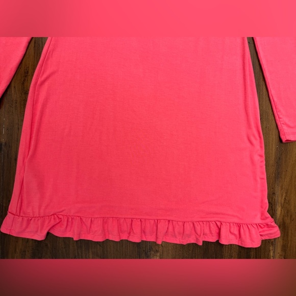 Mango MNG Pink Drawstring Dress Size 8 Knit Ruffle Beach Spring Lightweight NWT - Picture 8 of 13